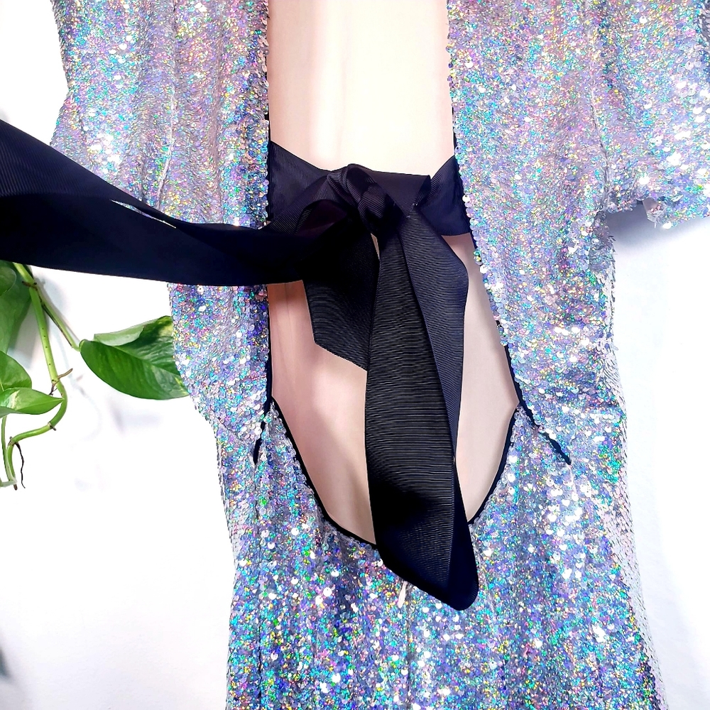 ASOS Edition New Glitter Sparkle Mini Party Dress - Picture 8 of 15